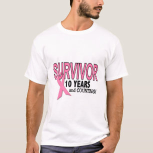 BORSTKANKERSURVIVOR 10 jaar & tellen T-shirt