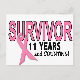 BORSTKANKERSURVIVOR 11 jaar & tellen Briefkaart