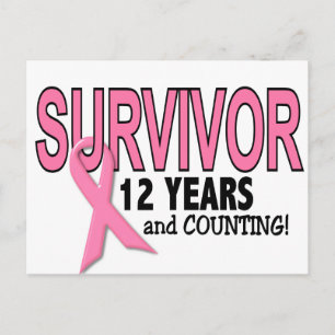 BORSTKANKERSURVIVOR 12 jaar & tellen Briefkaart
