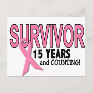 BORSTKANKERSURVIVOR 15 jaar & tellen Briefkaart