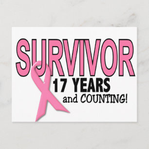 BORSTKANKERSURVIVOR 17 jaar & tellen Briefkaart