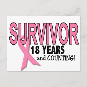BORSTKANKERSURVIVOR 18 jaar & tellen Briefkaart