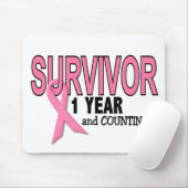 BORSTKANKERSURVIVOR 1 jaar & tellen Muismat (Met muis)