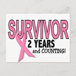 BORSTKANKERSURVIVOR 2 JAAR EN tellen Briefkaart
