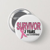 BORSTKANKERSURVIVOR 2 JAAR EN tellen Ronde Button 5,7 Cm (Voorkant /achterkant)