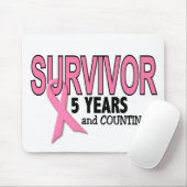 BORSTKANKERSURVIVOR 5 jaar & tellen Muismat (Met muis)