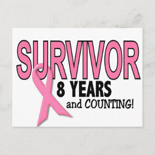 BORSTKANKERSURVIVOR 8 jaar & tellen Briefkaart