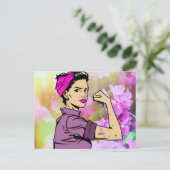 borstkankervoorlichting / citaten / steun / gift  briefkaart (Staand voorkant)