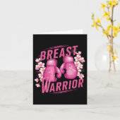 Borstkrijger Bokshandschoen Borstkanker Awarenes Kaart (Gele Bloem)