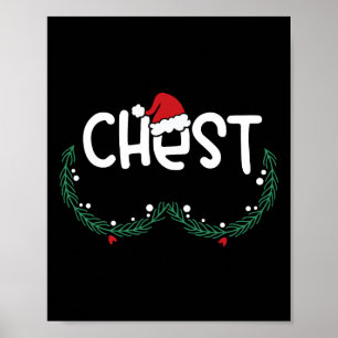 Borstnoten bijpassende kastanjes kerstpaar poster