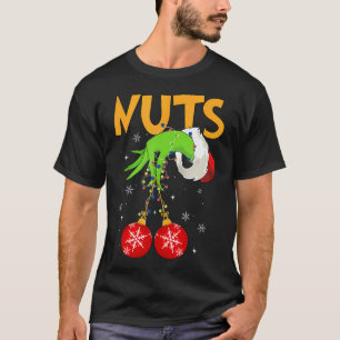 Borstnoten bijpassende kastanjes kerstsneeuw t-shirt
