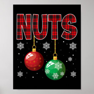 Borstnoten bijpassende kastanjes leuk kerst paar poster