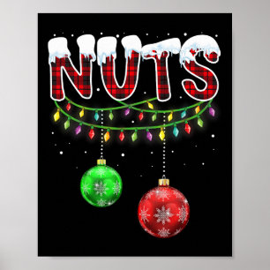 Borstnoten bijpassende kastanjes leuk kerst paar poster