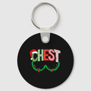 Borstnoten die kastanjes matchen Funny Kerstmis Ko Sleutelhanger