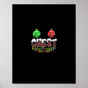 Borstnoten kerst bijpassende paar kastanjes s poster