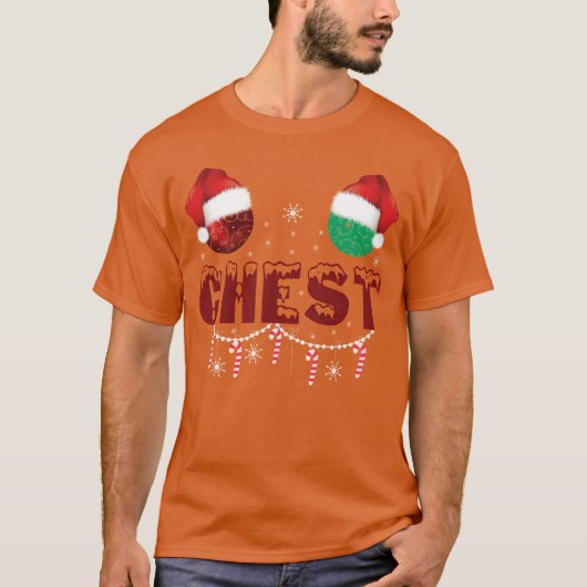 Borstnoten Kerst Matching Kerst Voor Koppels T-shirt (Voorkant)