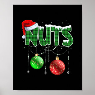 Borstnoten kerst t shirt bijpassende paar borst poster