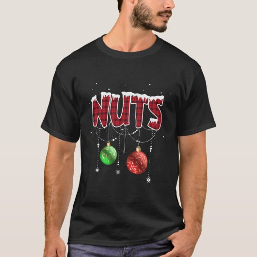 Borstnoten Rode geruite kastanjes T-shirt (Voorkant)
