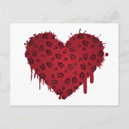 borstomp hart briefkaart (Voorkant)