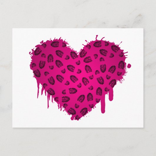 borstomp hart briefkaart (Voorkant)