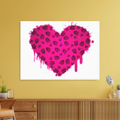 borstomp hart canvas afdruk (Insitu (Woonkamer))