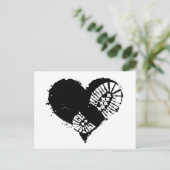 borstomp hart feestdagenkaart (Staand voorkant)