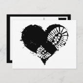 borstomp hart feestdagenkaart (Voorkant / Achterkant)