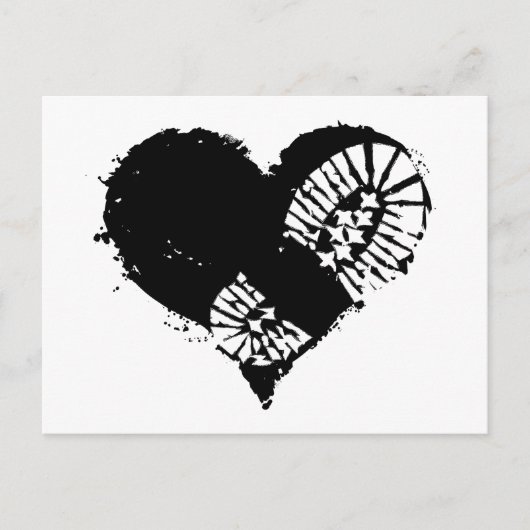 borstomp hart feestdagenkaart (Voorkant)