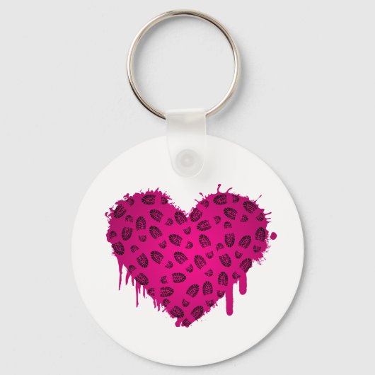 borstomp hart sleutelhanger (Voorkant)