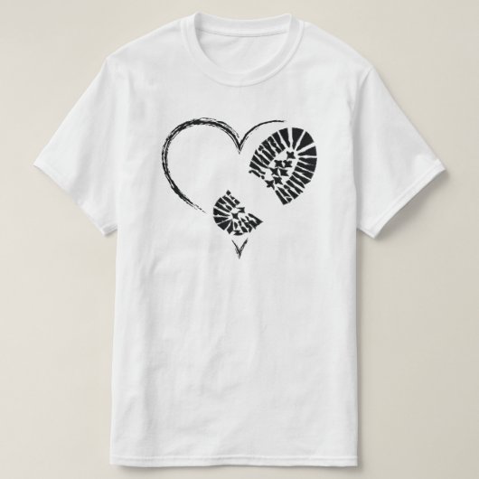 borstomp hart t-shirt (Design voorkant)