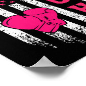 Borstoverlevende Amerikaanse vlag Borstkanker Awar Poster (Hoek)