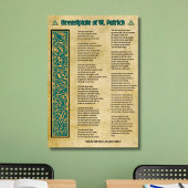 Borstplaat van St. Patrick Gebed Poster