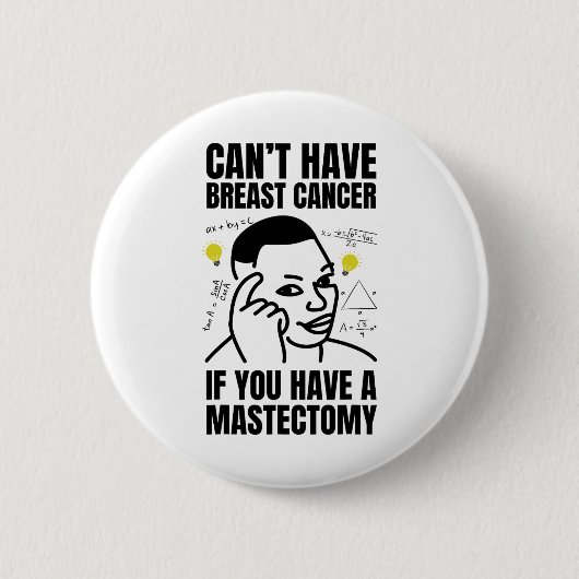 Borstrestauratie en borstkanker - Funny Master Ronde Button 5,7 Cm (Voorkant)