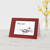 Borstslag Zwemmer Bedankt Card Kaart (Gele Bloem)