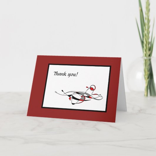 Borstslag Zwemmer Bedankt Card Kaart (Voorkant)