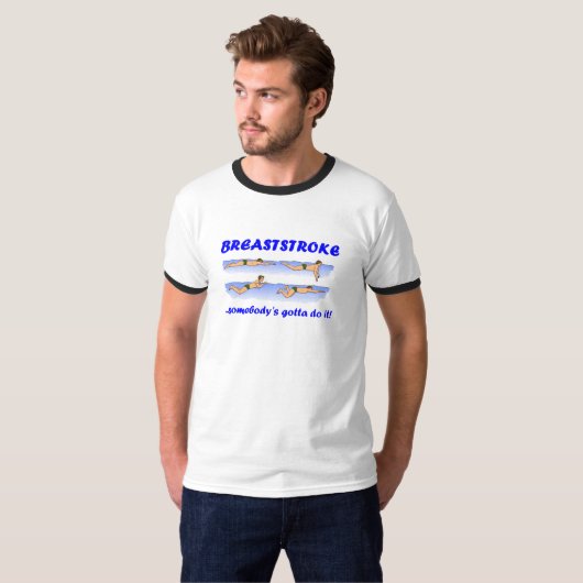 borststreek t-shirt (Voorkant volledig)