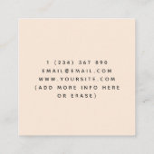 Borstvoeding Adviseur Borstvoeding Deskundige crèm Vierkante Visitekaartje (Achterkant)