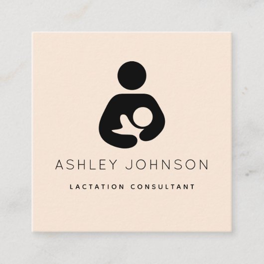 Borstvoeding Adviseur Borstvoeding Deskundige crèm Vierkante Visitekaartje (Voorkant)