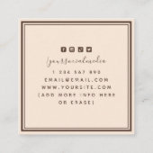 Borstvoeding Adviseur borstvoeding Vierkante Visitekaartje (Achterkant)