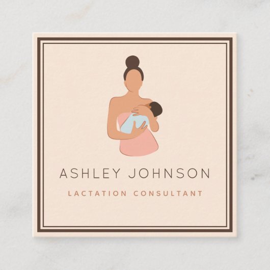 Borstvoeding Adviseur borstvoeding Vierkante Visitekaartje (Voorkant)