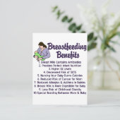 Borstvoeding Briefkaart (Staand voorkant)