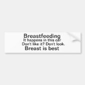 Borstvoeding bumpersticker, borstvoeding is het be bumpersticker (Voorkant)