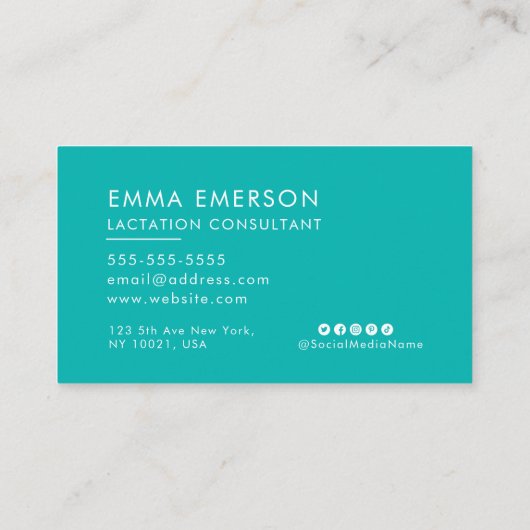 Borstvoeding Consulta Professional QR Code Logo Visitekaartje (Achterkant)