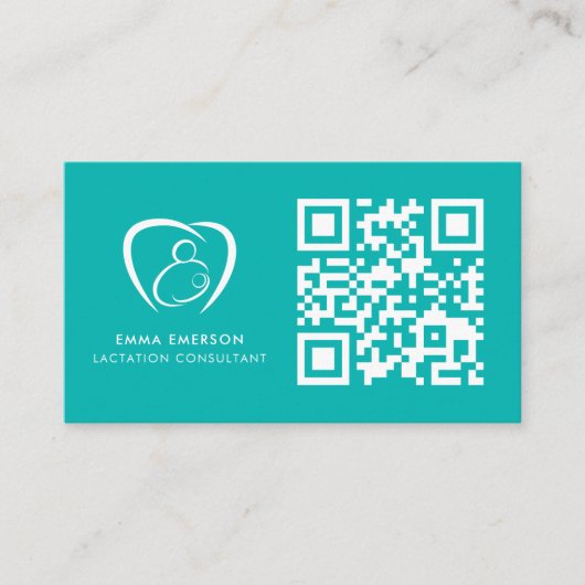 Borstvoeding Consulta Professional QR Code Logo Visitekaartje (Voorkant)