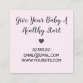 Borstvoeding Consultant: borstvoeding Baby Vierkante Visitekaartje (Achterkant)