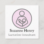 Borstvoeding Consultant: borstvoeding Baby Vierkante Visitekaartje (Voorkant)