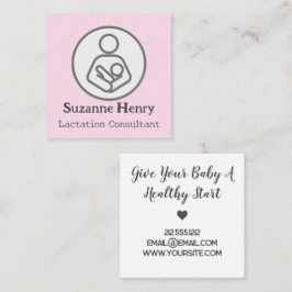 Borstvoeding Consultant: borstvoeding Baby Vierkante Visitekaartje