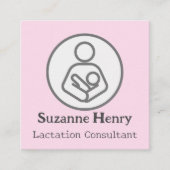 Borstvoeding Consultant: borstvoeding Baby Vierkante Visitekaartje (Voorkant)