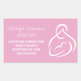 Borstvoeding Consultant: borstvoeding Deskundige r Rechthoekige Sticker