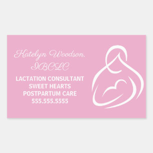 Borstvoeding Consultant: borstvoeding Deskundige r Rechthoekige Sticker